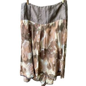 Anthropologie People Like Frank size 10 high low boho festival skirt